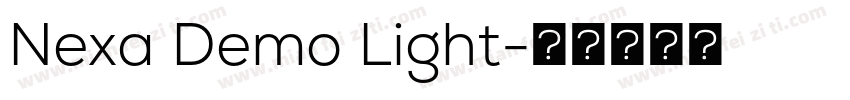 Nexa Demo Light字体转换
